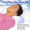 TVTimeDirect Cervical Pillow W/ Blue Cover (6" X 18") 2 TVTimeDirect Cervical Pillow W/ Blue Cover (6" X 18")
