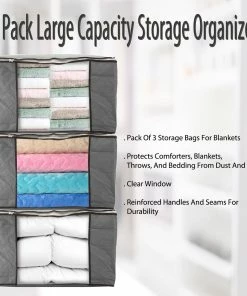 TVTimeDirect 3 Pack Large Capacity Storage Organizer