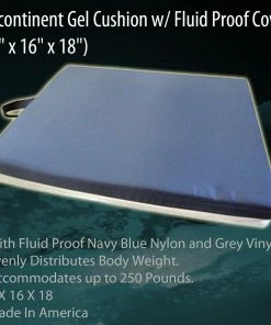 TVTimeDirect Incontinent Gel Cushion W/ Fluid Proof Cover (2" X 16" X 18")