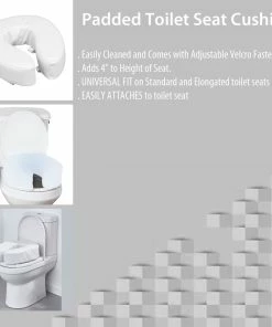 TVTimeDirect Padded Toilet Seat Cushion (4