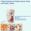 TVTimeDirect 2-Way Container For Salads, Sauces, Fruits And Snacks- 330mL Kitchen