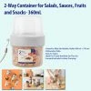 TVTimeDirect 2-Way Container For Salads, Sauces, Fruits And Snacks- 360mL Kitchen 2 TVTimeDirect 2-Way Container For Salads, Sauces, Fruits And Snacks- 360mL Kitchen