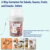 TVTimeDirect 2-Way Container For Salads, Sauces, Fruits And Snacks- 560mL Kitchen