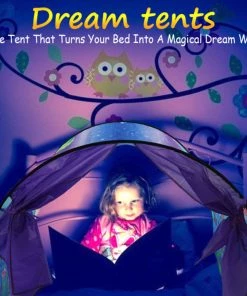 TVTimeDirect DreamTents Fun Pop Up Tent- Fantasy Forest- Twin (w/ Light)