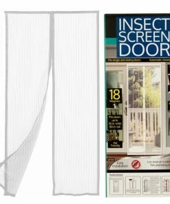 TVTimeDirect Kole Magnetic Screen Door - White (OF984) Houseware