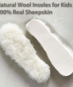 TVTimeDirect Natural Wool Insoles For Kids-100% Real Sheepskin- Adjustable
