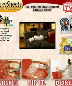 TVTimeDirect Sticky Sheets - Pet Hair Removal System - 6 Sheets