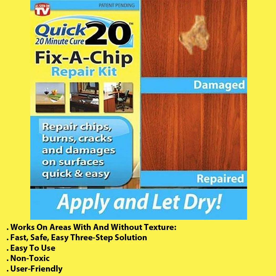 TVTimeDirect Quick 20 No Heat Fix-A-Chip Repair Kit 3 TVTimeDirect Quick 20 No Heat Fix-A-Chip Repair Kit