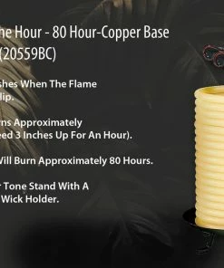 TVTimeDirect Candle By The Hour - 80 Hour-Copper Base- Citronella (20559BC) Candles