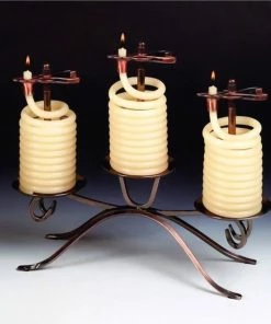 TVTimeDirect Candle By The Hour - 3-36 Hr Round Table Piece With Copper Base (20616B) Candles