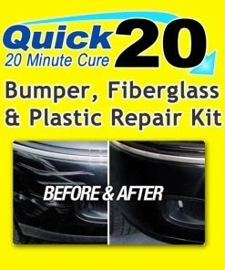 TVTimeDirect Quick 20 Bumper, Fiberglass & Plastic Repair Kit - Black - (20-902B)