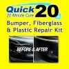 TVTimeDirect Quick 20 Bumper, Fiberglass & Plastic Repair Kit - Black - (20-902B)