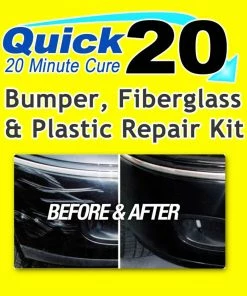 TVTimeDirect Quick 20 Bumper, Fiberglass & Plastic Repair Kit - Black - (20-902B)