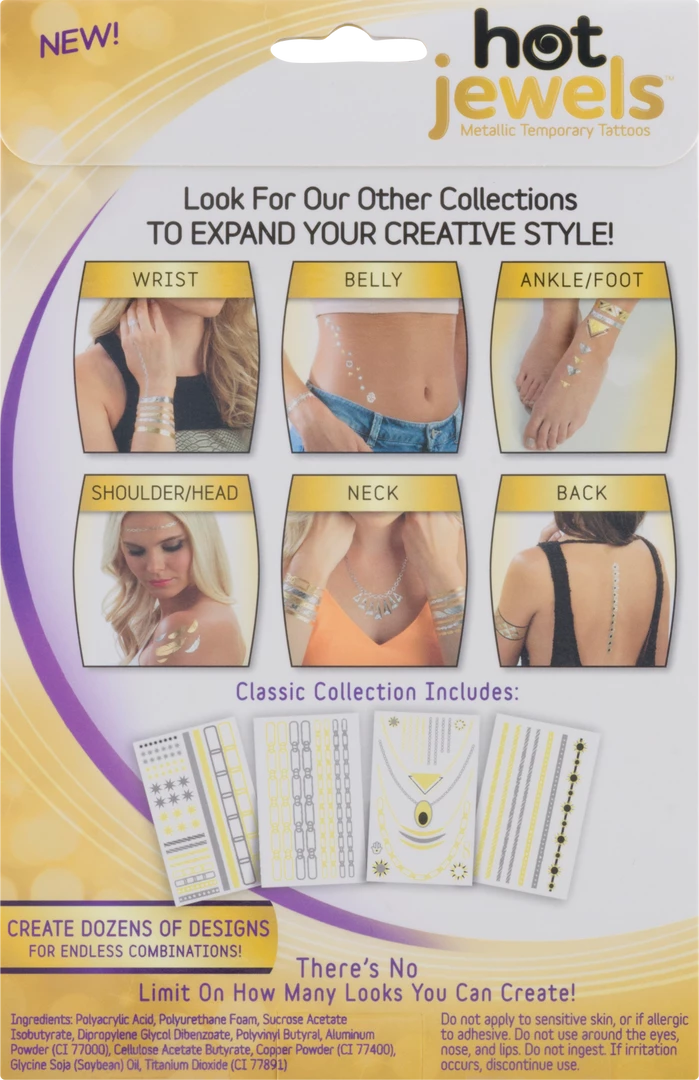 TVTimeDirect Hot Jewels - Metallic Temporary Tattoos -Classic Health & Beauty 5 TVTimeDirect Hot Jewels - Metallic Temporary Tattoos -Classic Health & Beauty