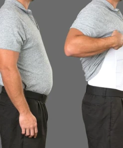 TVTimeDirect Men's Instant Slimming Undershirt - White- Extra Large