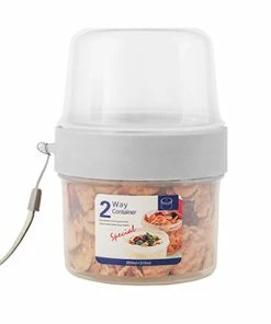 TVTimeDirect 2-Way Container For Salads, Sauces, Fruits And Snacks- 360mL Kitchen