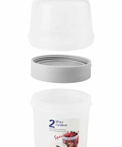 TVTimeDirect 2-Way Container For Salads, Sauces, Fruits And Snacks- 560mL Kitchen