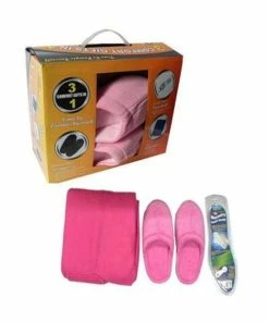 TVTimeDirect 3 Comfort Gifts In 1 (Small)(Slippers, Blanket With Sleeves, Insoles)