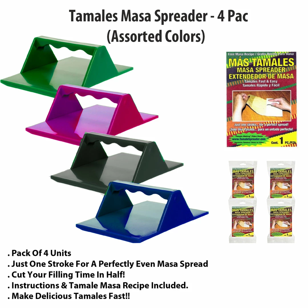 TVTimeDirect Houseware Tamales Masa Spreader - 4 Pack (Assorted Colors) 2 TVTimeDirect Houseware Tamales Masa Spreader - 4 Pack (Assorted Colors)