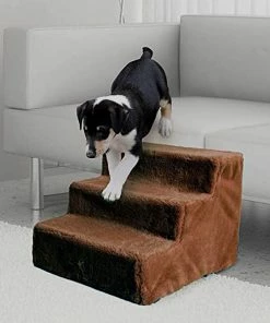 TVTimeDirect 3 Step Dog Staircase (Brown) Pets