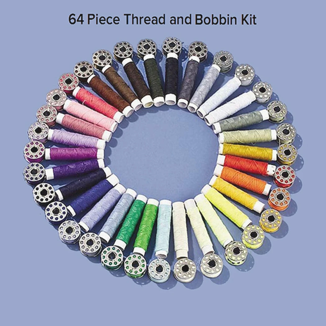 TVTimeDirect Houseware Thread And Bobbin Kit- 64 Pieces 4 TVTimeDirect Houseware Thread And Bobbin Kit- 64 Pieces