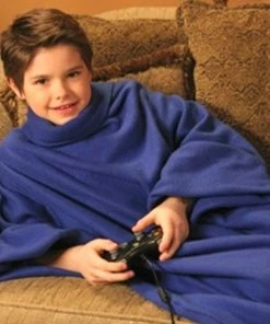 TVTimeDirect Bed & Bath Warmie For Kids - Cozy Blank With Sleeves! (Blue)