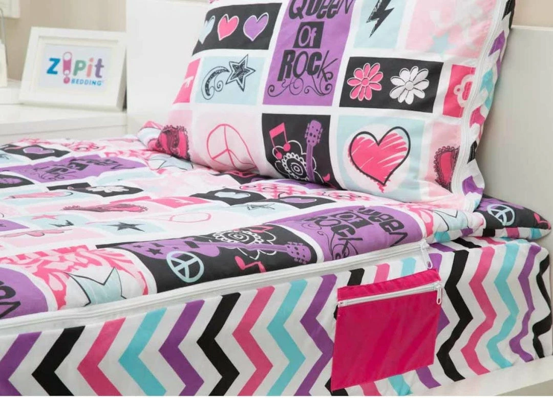 TVTimeDirect Outdoor & Garden As Seen On TV ZIPIT Bedding Set, Rock Princess(Twin) 7 TVTimeDirect Outdoor & Garden As Seen On TV ZIPIT Bedding Set, Rock Princess(Twin)
