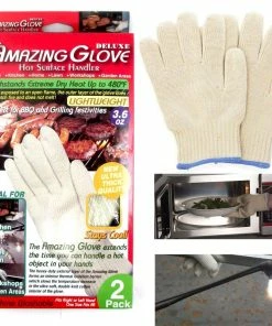 TVTimeDirect The Amazing Glove Hot Resistance Surface Handler BBQ Grilling Kitchen- 2 Pack