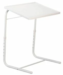 TVTimeDirect Adjustable Folding Table (White) Houseware