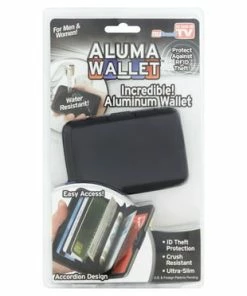 TVTimeDirect Aluma Wallet - 6 Pack (Black) Clothing & Accessories