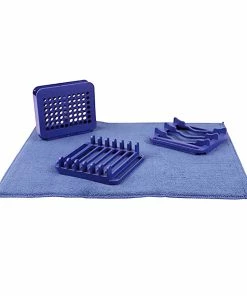 TVTimeDirect Dish Drying Mat With 3 Section Rack