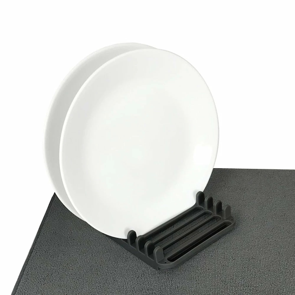 TVTimeDirect Dish Drying Mat With 3 Section Rack 5 TVTimeDirect Dish Drying Mat With 3 Section Rack