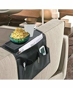 TVTimeDirect Eternal 6 Pocket Armrest Organizer Remote Reading Glasses Food