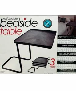 TVTimeDirect Multi-Purpose Adjustable Bedside Table (Black) OD407 Bed & Bath