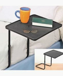 TVTimeDirect Multi-Purpose Adjustable Bedside Table (Black) OD407 Bed & Bath