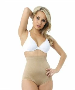 TVTimeDirect Belvia Comfia Tummy Control Shaping Briefs - Black And Nude -2 Pack -XXL