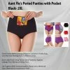 TVTimeDirect Clothing & Accessories Aunt Flo's Period Panties With Pocket- Black- 2XL