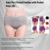 TVTimeDirect Aunt Flo's Period Panties With Pocket- Grey- 2XL