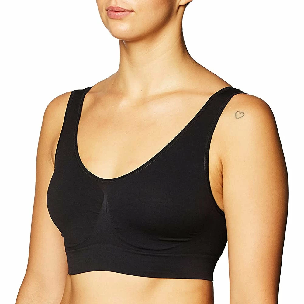 TVTimeDirect Ahh Bra - Women's Seamless Leisure Bra (Black, Large) Bust: 38-40 5 TVTimeDirect Ahh Bra - Women's Seamless Leisure Bra (Black, Large) Bust: 38-40