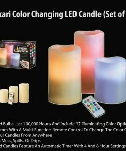 TVTimeDirect Akari Color Changing LED Candle (Set Of 3)