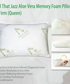 TVTimeDirect All That Jazz Aloe Vera Memory Foam Pillow - Firm (Queen)