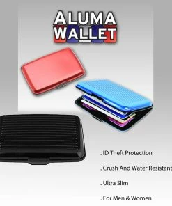 TVTimeDirect Aluma Wallet - 6 Pack (Black) Clothing & Accessories