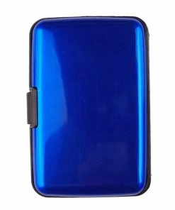 TVTimeDirect Aluminum Credit Card Wallet, Light Weight - BLUE