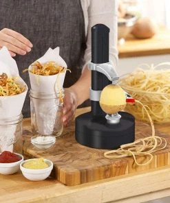 TVTimeDirect Rapid Peeler - One Touch Electric Action - Black