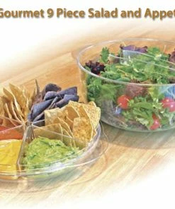 TVTimeDirect Handy Gourmet 9 Piece Salad And Appetizer Set Houseware