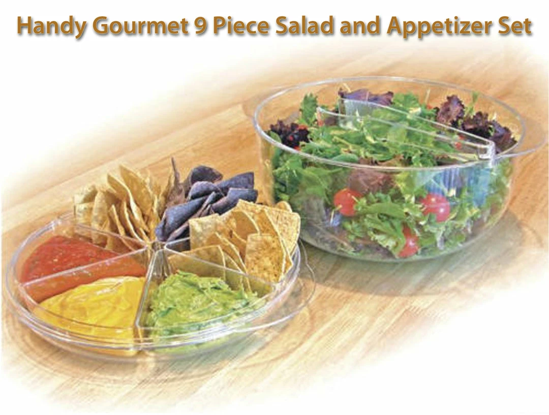 TVTimeDirect Handy Gourmet 9 Piece Salad And Appetizer Set Houseware 4 TVTimeDirect Handy Gourmet 9 Piece Salad And Appetizer Set Houseware
