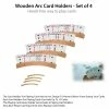 TVTimeDirect Toys & Games Wooden Arc Card Holders - Set Of 4