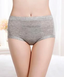 TVTimeDirect Aunt Flo's Period Panties With Pocket- Grey- 3XL