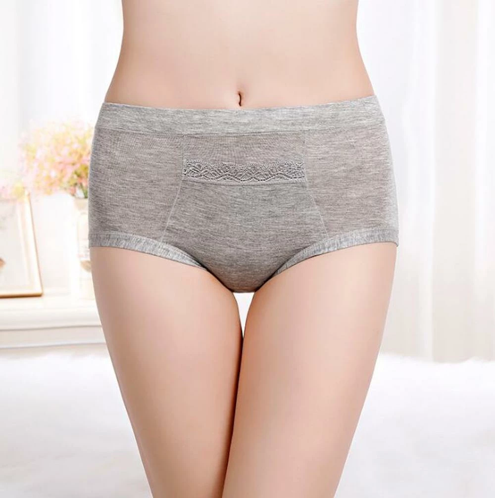 TVTimeDirect Aunt Flo's Period Panties With Pocket- Grey- XL Clothing & Accessories 4 TVTimeDirect Aunt Flo's Period Panties With Pocket- Grey- XL Clothing & Accessories