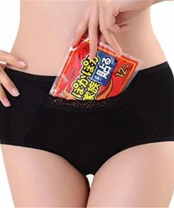 TVTimeDirect Clothing & Accessories Aunt Flo's Period Panties With Pocket- Black- 2XL